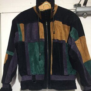 VINTAGE MASSIMO COLORBLOCK LEATHER JACKETS SIZE M